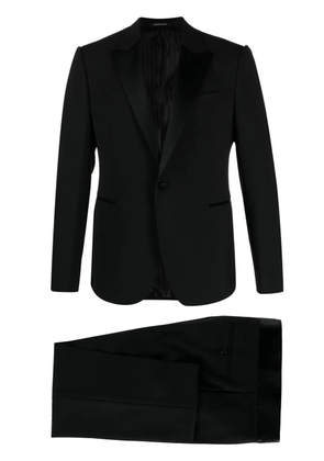 Emporio Armani single-breasted tailored suit - Black