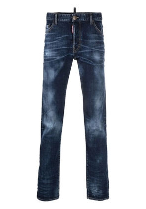 DSQUARED2 logo-patch straight-leg jeans - Blue