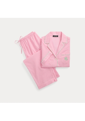 Gingham Lawn Cropped Sleep Set