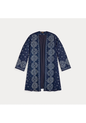 Indigo Bandanna-Print Voile Duster