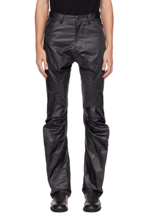 Julius Black Coated Satin Skinny Trousers