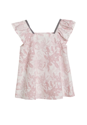Brunello Cucinelli Cotton Floral Blouse