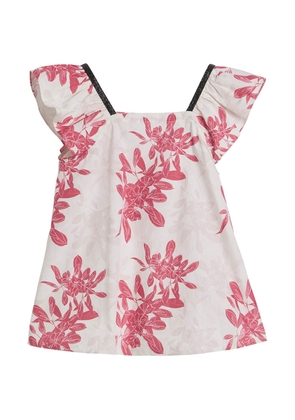 Brunello Cucinelli Cotton Floral Blouse