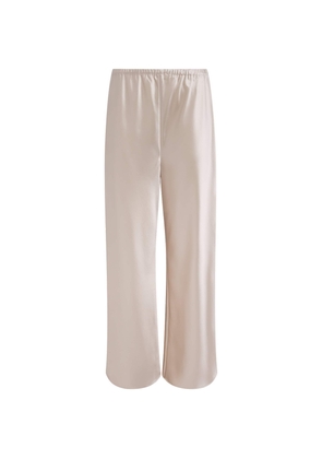 Almada Label Satin Wide-Leg Trousers