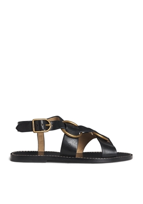 Polo Ralph Lauren Leather Double O-Ring Sandals