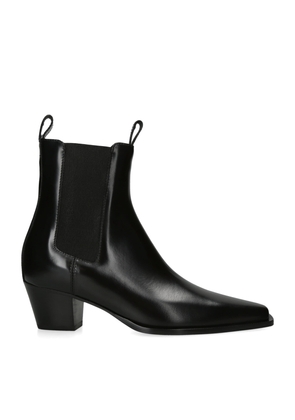 Totême Leather The City Ankle Boots 50