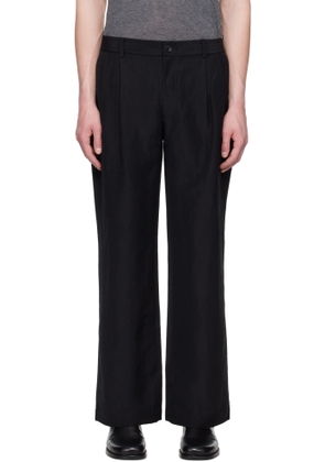 N. Hoolywood Black Tucked Trousers