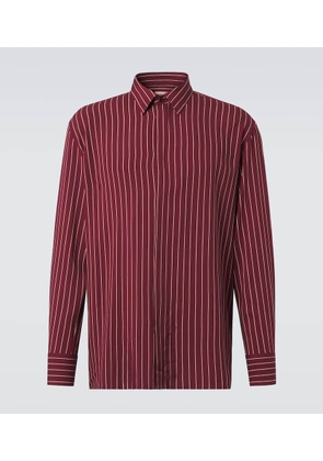 Saint Laurent Tie-neck striped shirt