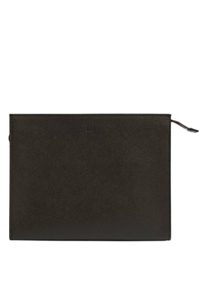 Dunhill Olive Grey Cadogan Zipped Pouch