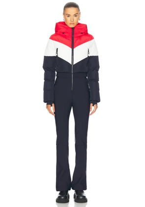 Fusalp Kira Ski Suit in Marin & Racing - Navy. Size 38 (also in ).