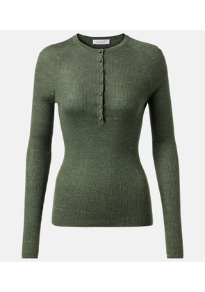 Gabriela Hearst Anges wool, silk, and hemp Henley shirt