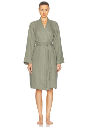 Parachute Cloud Cotton Robe in Moss - Green. Size S (also in ).