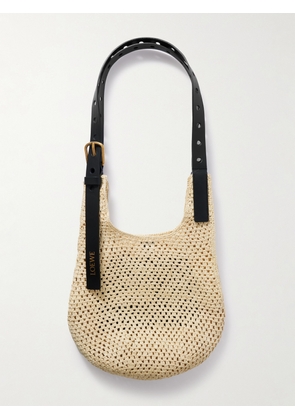 LOEWE - + Paula's Ibiza The Punch Hole Leather-trimmed Raffia Shoulder Bag - Neutrals - One size