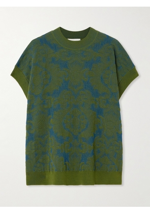 Dries Van Noten - Cotton-blend Jacquard Sweater - Green - x small,small,medium,large