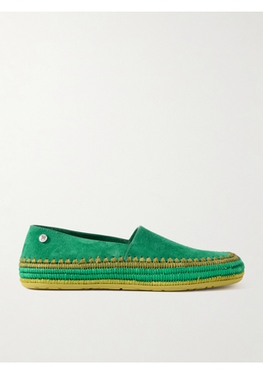 LOEWE - + Paula's Ibiza Rio Raffia-trimmed Suede Espadrilles - Green - IT35,IT36,IT37,IT38,IT39,IT40,IT41