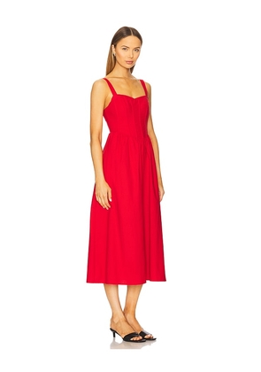 ASTR the Label Structured Linen Dress in Red. Size L. Also in M, S, XS.
