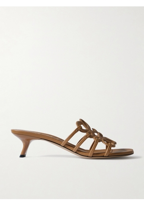 LOEWE - + Paula's Ibiza Petal Anagram Leather Sandals - Brown - IT35,IT36,IT37,IT38,IT39,IT40,IT41