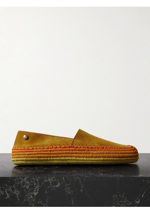 LOEWE - + Paula's Ibiza Rio Raffia-trimmed Suede Espadrilles - Orange - IT35,IT36,IT37,IT38,IT39,IT40,IT41
