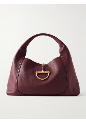 Gucci - Softbit Maxi Textured-leather Tote - Burgundy - One size