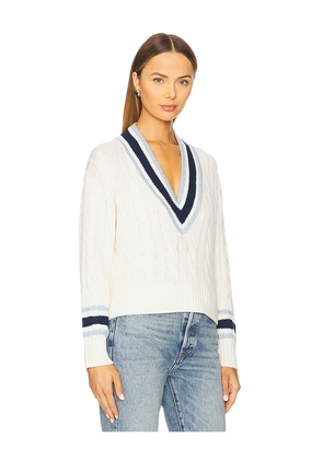 Veronica Beard Lachlen Pullover in White. Size L. Also in M, S, XL.