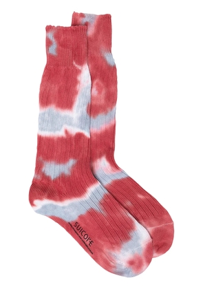 Suicoke tie-dye ankle socks - Red