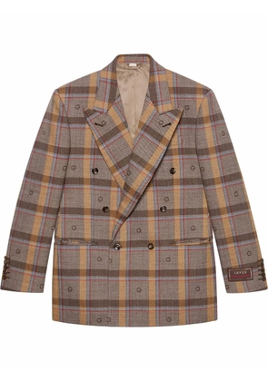 Gucci check-wool jacket - Neutrals