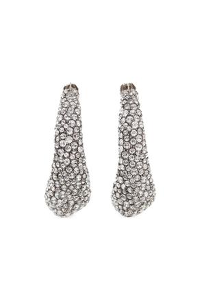 Alexander McQueen crystal-embellished hoop-earrings - Silver