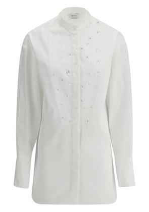 Alexander McQueen embellished cotton shirt - White