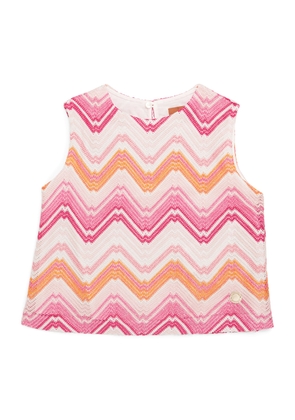 Missoni Kids Glitter Zigzag Top