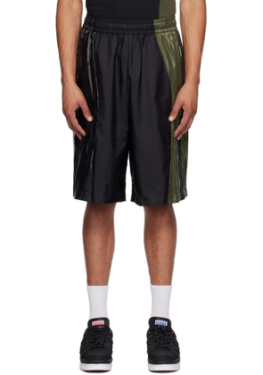 Moncler Genius Moncler x adidas Originals Black & Khaki Shorts