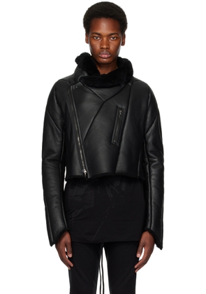 Julius Black Zipped Leather Jacket