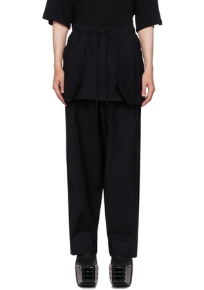 Julius Black Armored Wide Trousers
