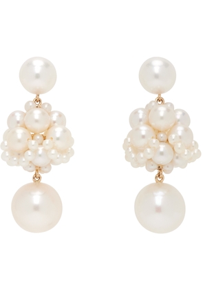 Sophie Bille Brahe White Dora Perle Earrings