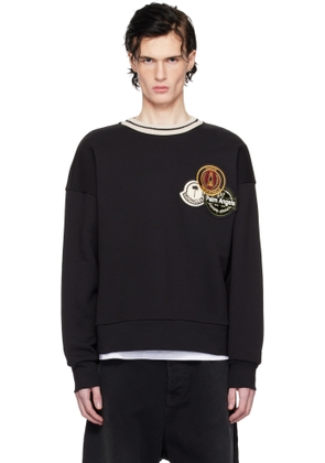 Moncler Genius Moncler x Palm Angels Black Appliqué Sweatshirt