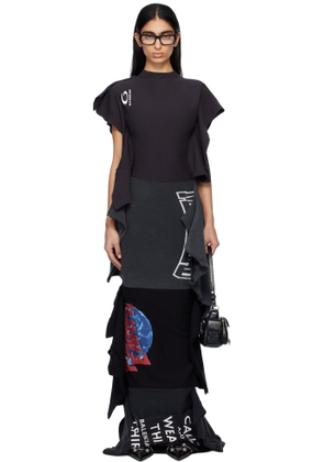 Balenciaga Black Twisted Maxi Dress