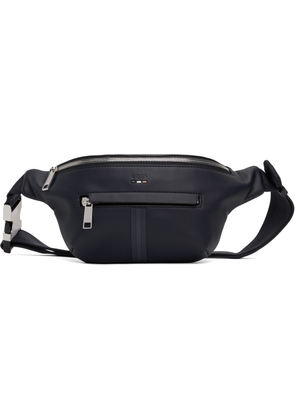 BOSS Navy Embossed-Logo Belt Bag