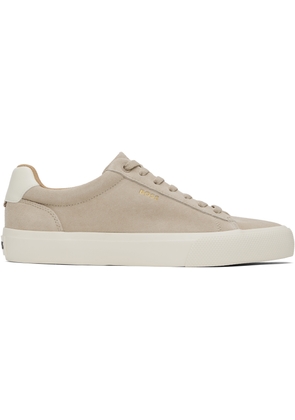 BOSS Beige Suede Sneakers