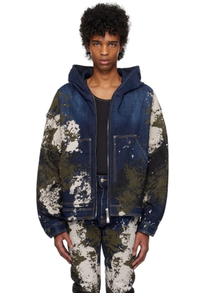 Dsquared2 Navy Workwear Zipped Denim Jacket