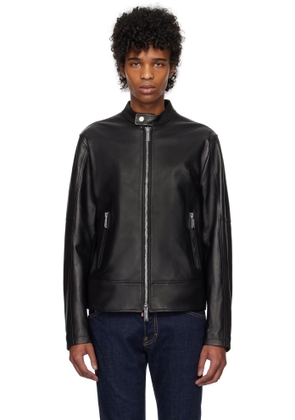 Dsquared2 Black Biker Leather Jacket