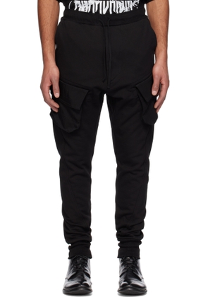 Julius Black Cotton Heavy Sweat Cargo Pants