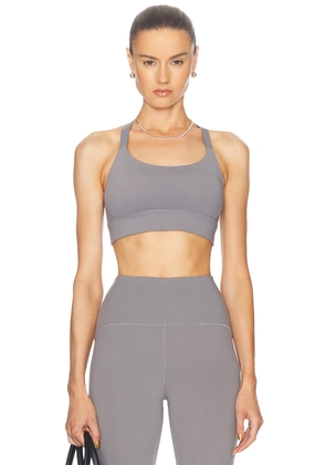 Beyond Yoga Powerbeyond Strive Long Line Bra in Iron Gray - Grey. Size XS (also in ).