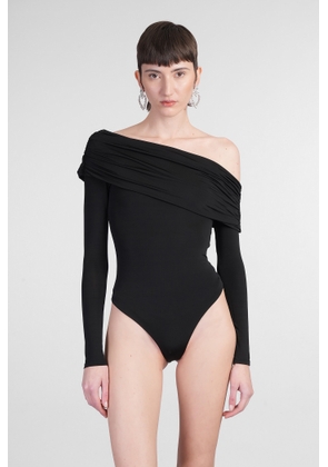 Alice + Olivia Mollie Body In Black Viscose