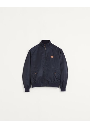 Valentino NYLON BLOUSON WITH VLOGO PATCH Man NAVY 44