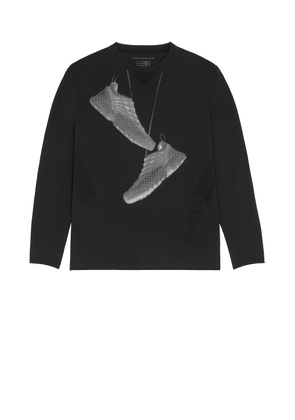 MM6 Maison Margiela x Salomon Long Sleeve T-Shirt in Deep Black - Black. Size L (also in S).