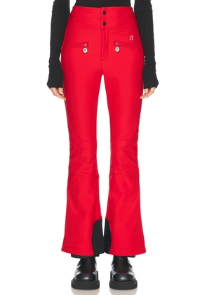Perfect Moment Aurora High Waist Flare Ski Pant in Red - Red. Size L (also in ).