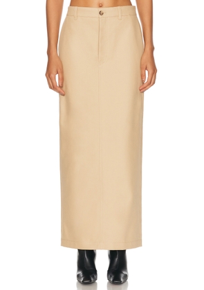 WARDROBE.NYC Drill Column Skirt in Khaki - Beige. Size M (also in S, XL).