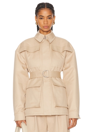 WARDROBE.NYC Drill Parka in Khaki - Beige. Size L (also in ).