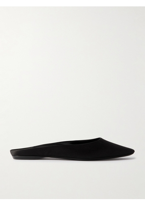 SAINT LAURENT - Lido Satin-crepe Slippers - Black - EU 34,EU 34.5,EU 35,EU 35.5,EU 36,EU 36.5,EU 37,EU 37.5,EU 38,EU 38.5,EU 39,EU 39.5,EU 40,EU 40.5,EU 41,EU 41.5,EU 42
