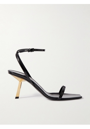SAINT LAURENT - Lee Patent-leather Sandals - Black - EU 34,EU 34.5,EU 35,EU 35.5,EU 36,EU 36.5,EU 37,EU 37.5,EU 38,EU 38.5,EU 39,EU 39.5,EU 40,EU 40.5,EU 41,EU 41.5,EU 42