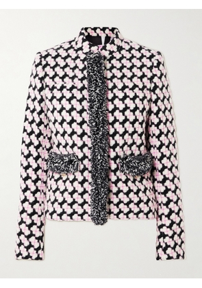 PUCCI - Fringed Wool-blend Tweed Jacket - Pink - IT38,IT40,IT42,IT44,IT46